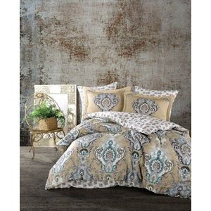 Lenjerie de pat pentru o persoana (DE), L'essentiel Maison, Mavarova, Galben / Maro / Alb imagine