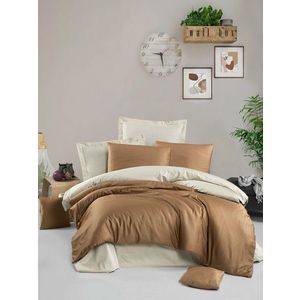Lenjerie de pat dubla, L'essentiel Maison, Camel, Cămilă / Bej imagine