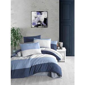 Lenjerie de pat pentru o persoana (EU) (IT), 2 piese, L'essentiel Maison, Route, Dark Blue / Blue / White imagine