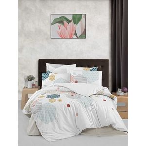 Lenjerie de pat pentru o persoana Single XL (DE), L'essentiel Maison, Lucy, Alb / Auriu / Albastru / Roșu / Roz imagine