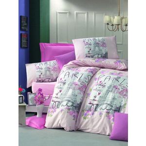 Lenjerie de pat dubla Super King (US) (ES), L'essentiel Maison, Holiday, Pink / Powder / White / Black / Grey imagine