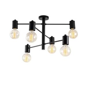 Candelabru Opviq, Hexa - 6941, 33x61 cm, 6 x E27, 40W, negru imagine