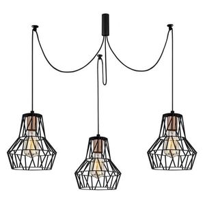 Lustra Tortum N-1053, Noor, 110 x 113 cm, 3 x E27, 100W, negru imagine