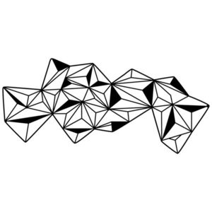 Decoratiune de perete, Geometry 3, Tanelorn, 115x53 cm, metal imagine