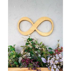 Decoratiune de perete, Infinity, 36x1.8x20 cm, Maro imagine