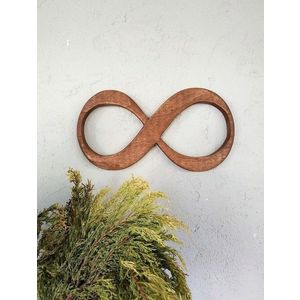 Decoratiune de perete, Infinity, 36x1.8x20 cm, Maro imagine