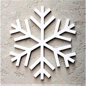 Decoratiune de perete, Snowflake, 38x1.8x38 cm, Alb imagine