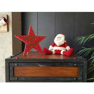 Decoratiune de perete, Merry And Bright, 35x35x2 cm, Rosu verde imagine