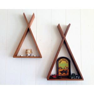 Raft de perete, Tent, 40x65x8.5 cm, Maro imagine