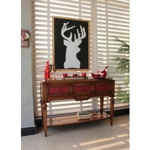 Decoratiune de perete, Black Deer XL, 50x2.3x65 cm, Maro / Negru imagine