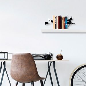 Opritor de carti, Kitap tutucu 3, 55x16x22 cm, Negru imagine