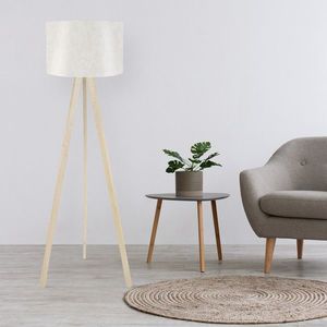 Lampadar, AYD-1212, Insignio, 38 x 140 cm, 1 x E27, 60W, alb/maro imagine