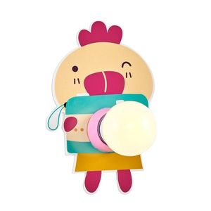 Aplica de perete copii, L1541 - Yellow, Lightric, 20 x 13 x 6 cm, 1 x E27, 24W, galben imagine