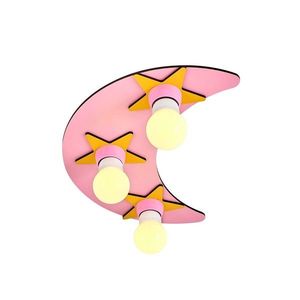 Aplica de perete copii, L1544 - Pink, Lightric, 26 x 40 x 7 cm, 3 x E27, 24W, roz imagine