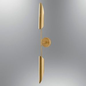 Aplica de perete, L1198 - Antique, Lightric, 90 x 11 x 15 cm, 2 x GU10, 5W, aramiu antic imagine