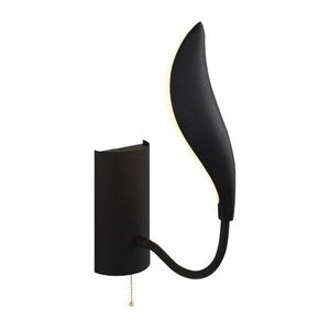 Aplica de perete, L1328 - Black, Lightric, 13 x 8 x 17 cm, LED, 8W, negru imagine