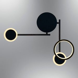 Aplica de perete, L1167 - Black, Lightric, 40 x 47 x 9 cm, LED, 17W, negru imagine