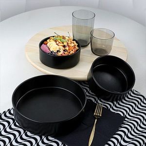 Set 3 boluri ST038003F956, Keramika, ceramica, negru imagine