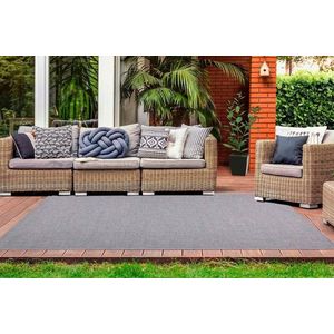 Covor, 02022A, 80x150 cm, Gri / Antracit / Albastru imagine