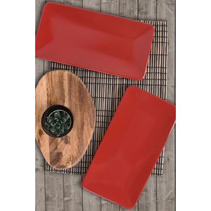 Set platouri servire, Hermia, 275KRM1329, Antibacterian, Rosu imagine