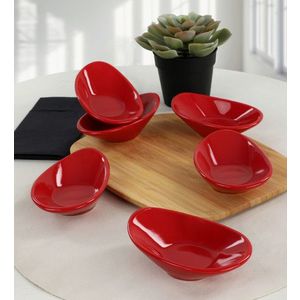 Set boluri ceramice pentru sos, Hermia, 275KRM1481, Antibacterian, Rosu imagine