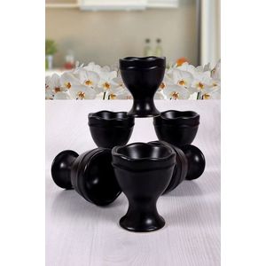 Set suporturi pentru ou, Hermia, 275KRM1314, Antibacterian, Negru mat imagine