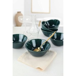 Set boluri ceramice, Hermia, 275KRM1253, 450 ml, Verde inchis imagine