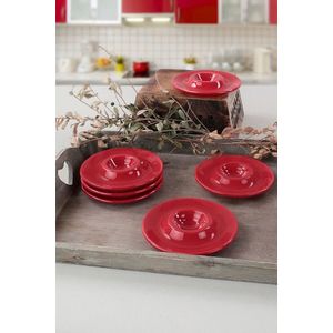 Set suporturi pentru ou, Hermia, 275KRM1402, Antibacterian, Rosu imagine