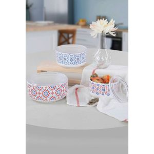 Set cutii de depozitare din ceramică, Hermia, 275KRM1223, Prietenos cu mediul, Multicolor imagine