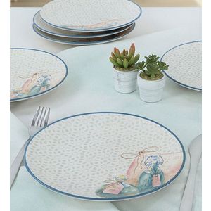 Set farfurii din ceramica pentru desert, Hermia, 275KRM1377, Antibacterian, Multicolor imagine