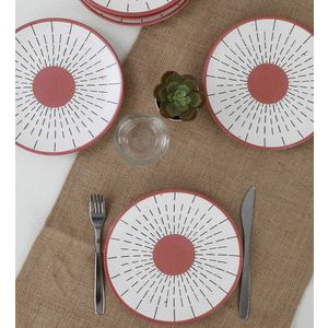 Set farfurii din ceramica pentru desert, Hermia, 275KRM1381, Antibacterian, Multicolor imagine
