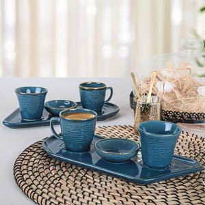 Set cesti de cafea, Hermia, 275KRM1436, Antibacterian, Multicolor imagine
