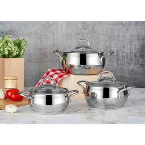 Set vase de gatit, Hermia, 721NBL3121, Tigaie mică: 14 x 18 x 19 cm (1 bucată), Otel imagine