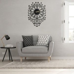 Ceas de perete, Tissue, 50 x 70 cm, Negru imagine