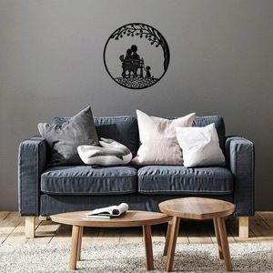 Decoratiune de perete, Relaxıng Mode, Dimensiune: 50 x 50 cm, Negru imagine