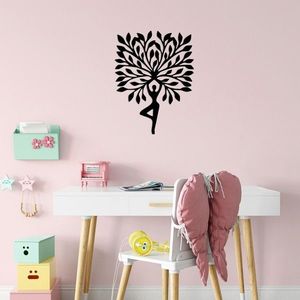 Decoratiune de perete, Yoga 3, Dimensiune: 53 x 70 cm, Negru imagine