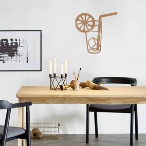 Decoratiune de perete, Drink, Dimensiune: 48 x 47 cm, Cupru imagine