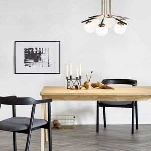 Lustra, Opviq, 892OPV1445, Negru/Maro antic imagine