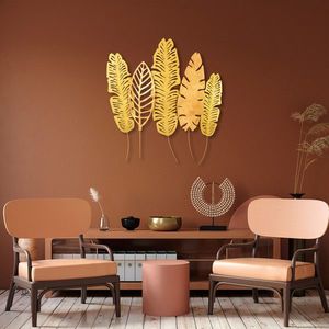 Decoratiune de perete, Leaves v10, Dimensiune: 115 x 107 cm, Multicolor imagine