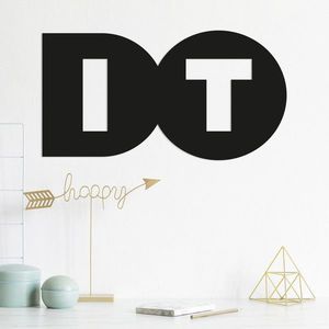 Decoratiune de perete, Do It, Dimensiune: 50 x 30 cm, Negru imagine