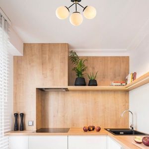 Lustra, Opviq, 584TTM1289, Alb/Negru imagine