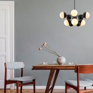 Lustra, Opviq, 584TTM1286, Alb/Negru imagine