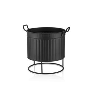 Ghiveci, SKS0018, 37x37x38 cm, Negru imagine