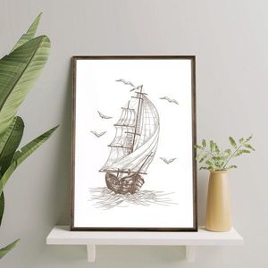 Tablou decorativ, TD002, Desenat manual, Natural imagine