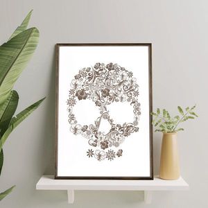 Tablou decorativ, TD027, Desenat manual, Natural imagine