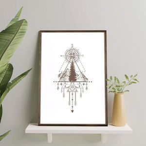 Tablou decorativ, TD076, Desenat manual, Natural imagine