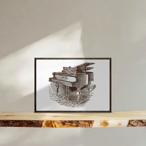 Tablou decorativ, TD119, Desenat manual, Natural imagine