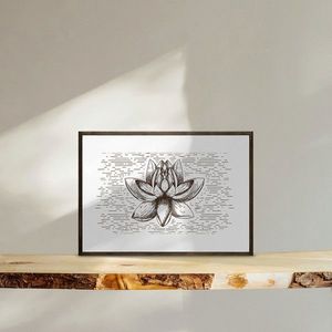 Tablou decorativ, TD121, Desenat manual, Natural imagine