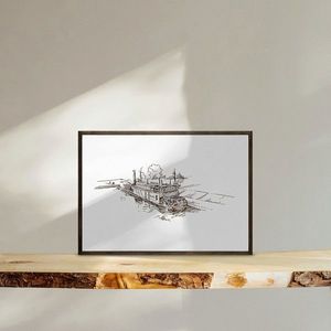 Tablou decorativ, TD133, Desenat manual, Natural imagine