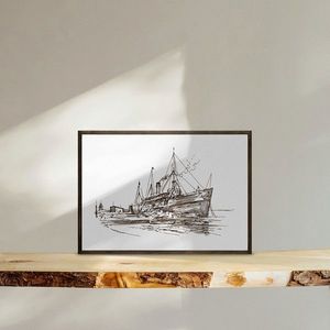 Tablou decorativ, TD134, Desenat manual, Natural imagine